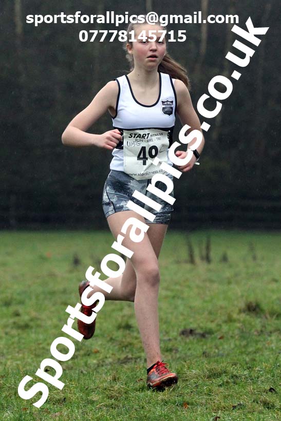 Girls under-15s, NECAA Junior Cross Country Relays, Thornley Farm, Peterlee, Saturday, December 12th. Photo: David T. Hewitson/Sports for All Pics
